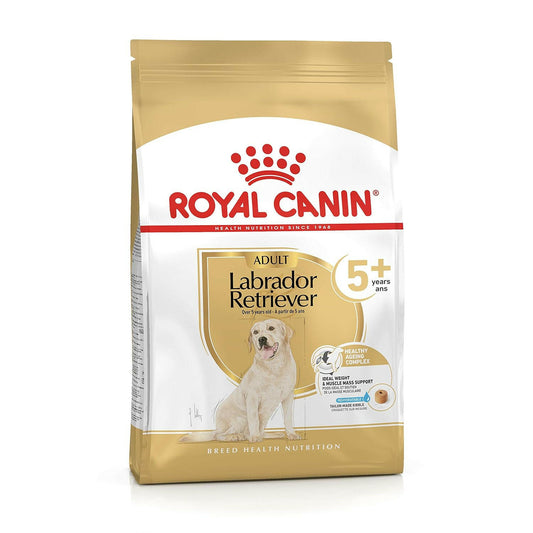 Royal Canin Labrador Retriever 5+ Adult Dog Food.