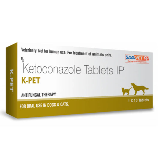Box of K-PET Ketoconazole Tablets IP for veterinary use on a white background