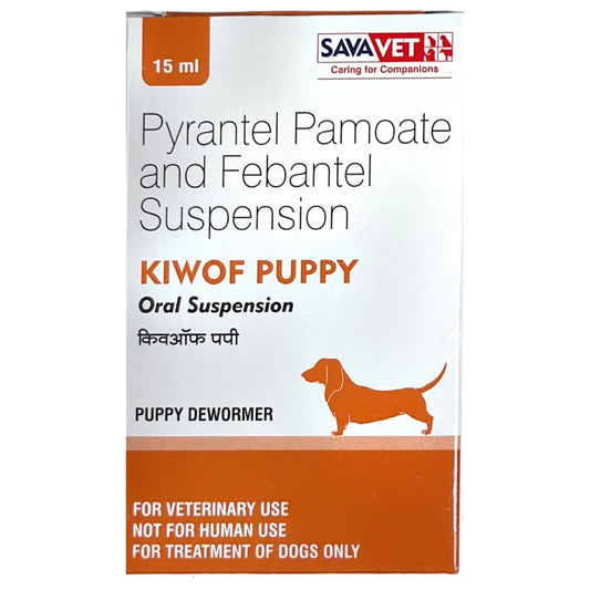 Box of Savvyet Pyrantel Pamoate and Febantel Suspension for Kiwof Puppy