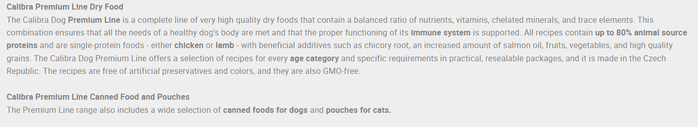 Calibra Dog Premium Line Adult Dry Food.