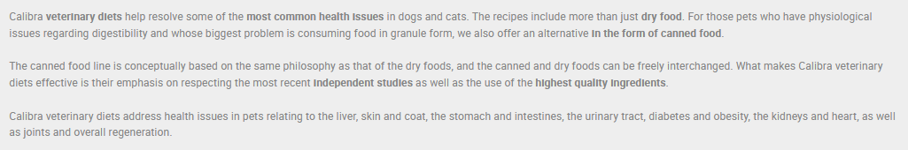 Calibra Recovery Cans for Dogs & Cats.