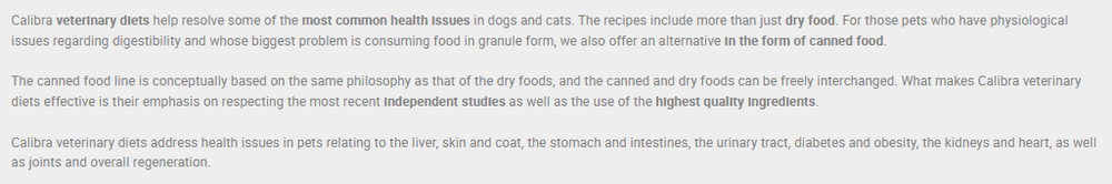 Calibra Recovery Cans for Dogs & Cats.