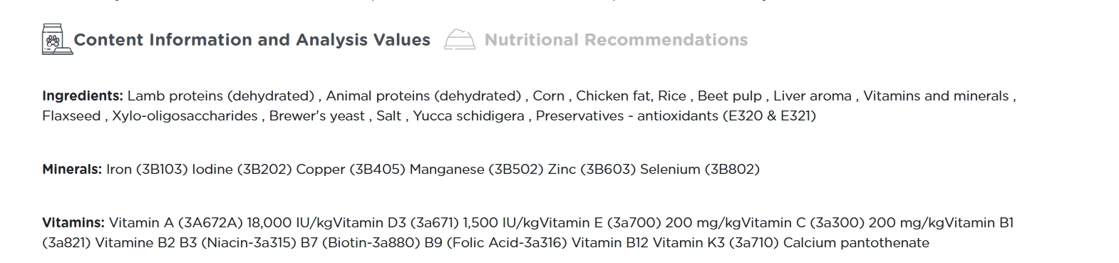 Adult cat food, Reflex, with lamb protein and rice for strong muscles and energy.
