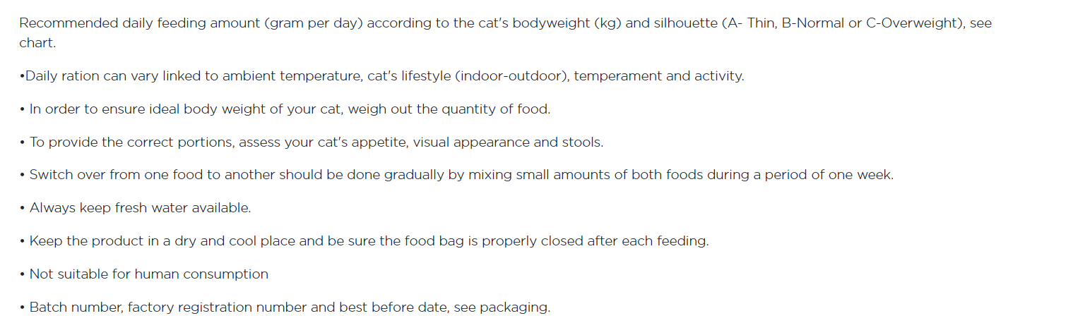 Reflex Plus cat food, vitamins and minerals for healthy coat and immune system.