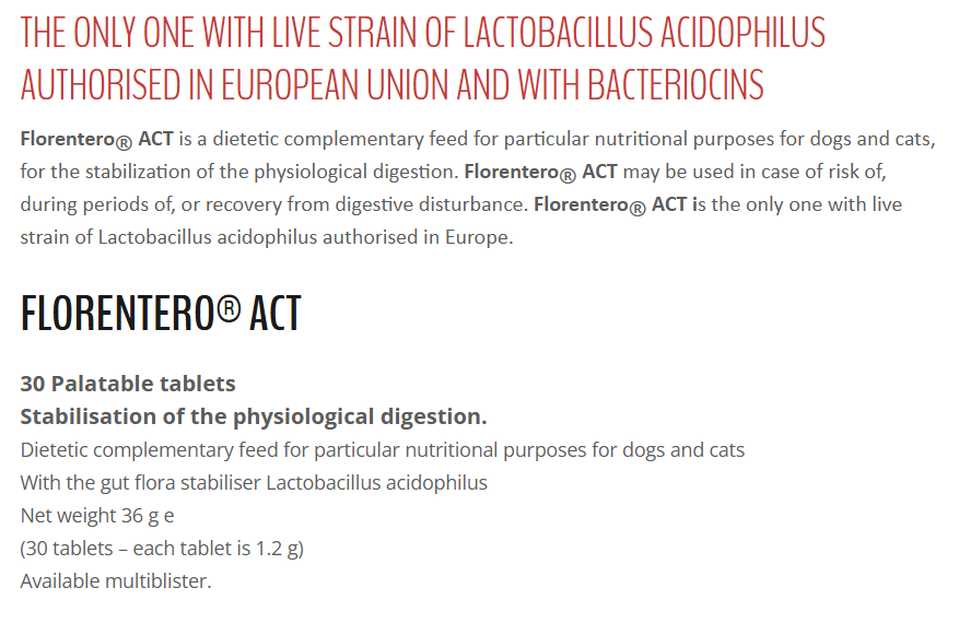 Candioli Florentero Act, safe for dogs and cats, helps recovery.