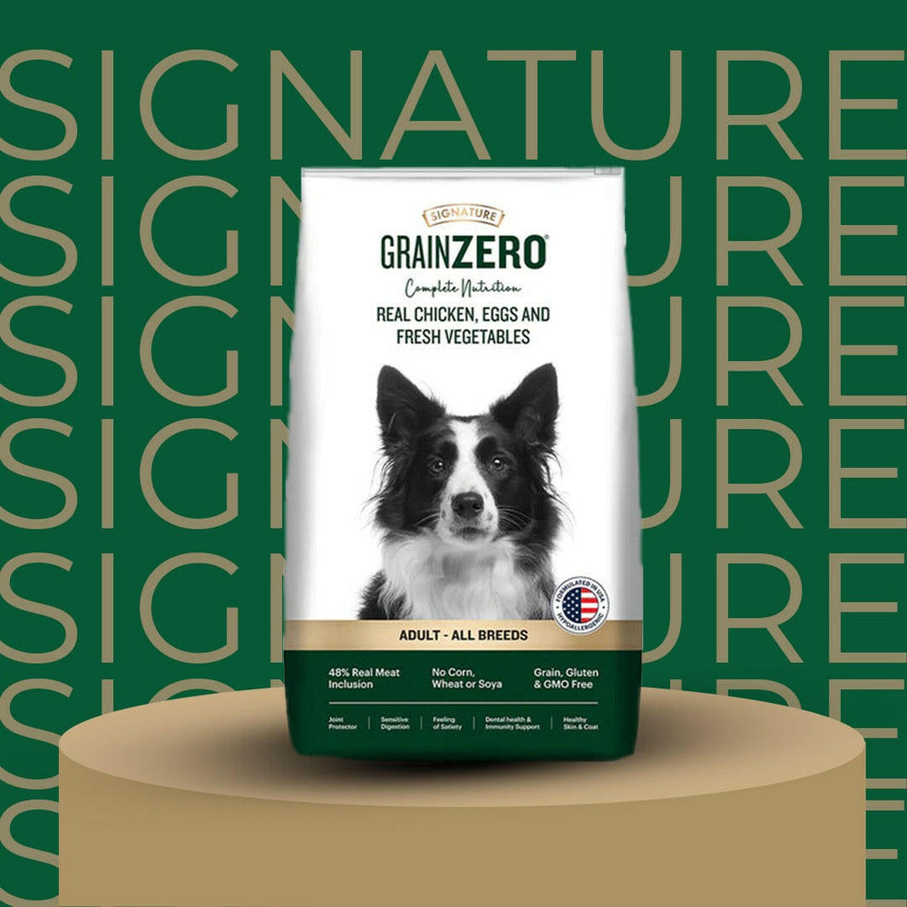 Signature Grain Zero Adult Dry Dog Food.