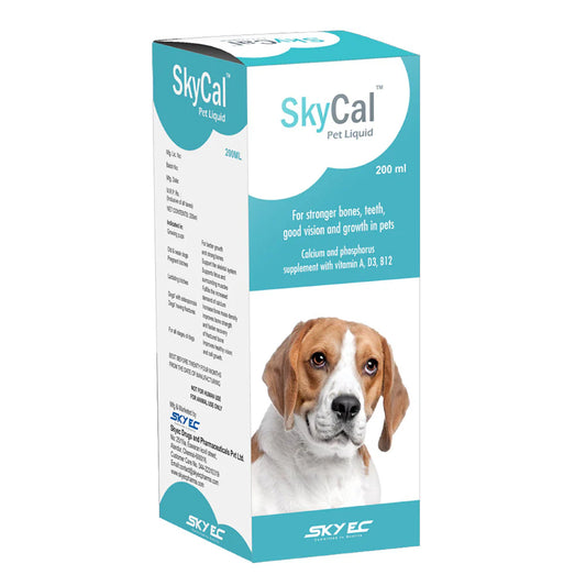 Skyec Sky Cal Calcium Supplement Syrup for Dogs & Cats – 200ml.