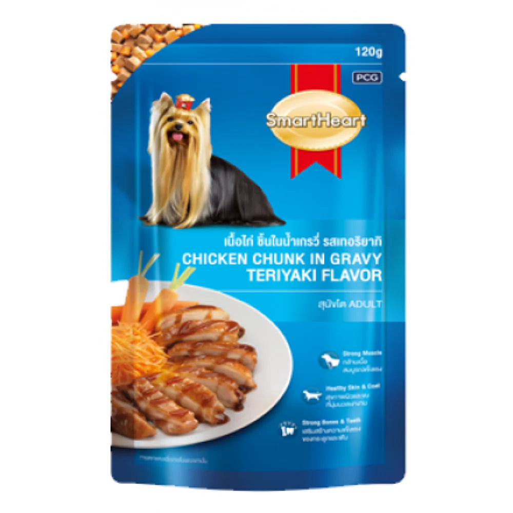 Smart Heart Chicken Chunk In Teriyaki Wet Dog Food.