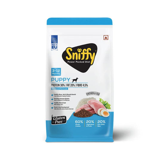 Sniffy Puppy Dry Dog Food Real Chicken & Egg.