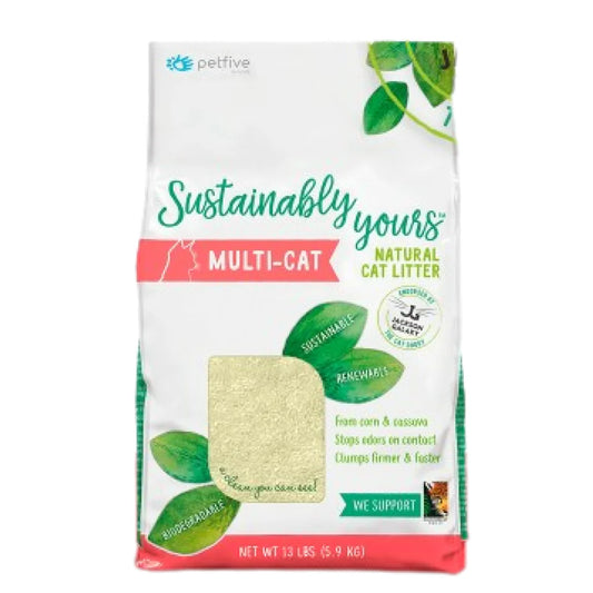 Sustainably Yours Multi Cat Unscented Cat Litter.