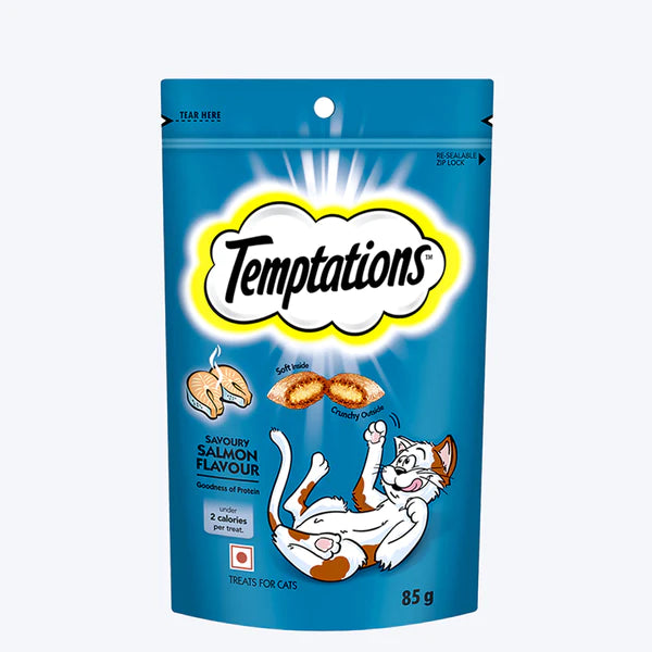 Temptations Salmon Flavor Cat Treats – Irresistible & Tasty.