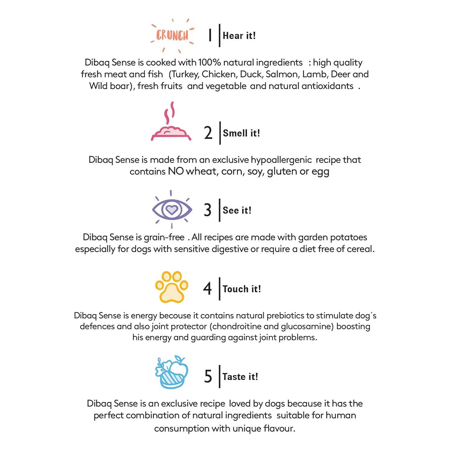 Healthy puppy food, Dibaq, real meat ingredients.