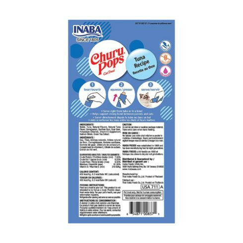 INABA Churu Juicy Bites Tuna Recipe Flavor Cat Treats USA711A, 33.9 g (Pack of 1).