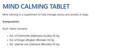 Vetina Mind Calming Tablets for Dogs – 30 Chews