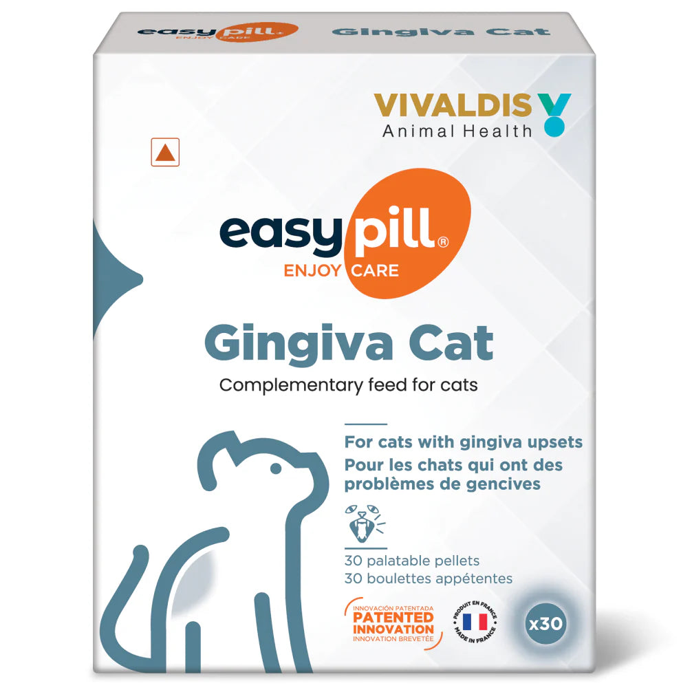 Vivaldis easy pill Gingiva Cat packaging on a white background