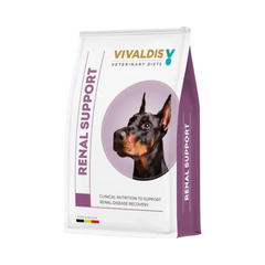 Vivaldis Veterinary Diets Renal Support dog food package on a white background