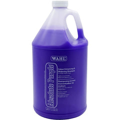 Purple bottle of Wahl Absolute Purple Shampoo on a white background