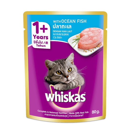Whiskas Ocean Fish Wet Food for Adult Cats.
