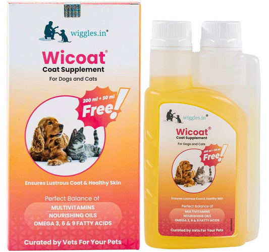 Wiggles Wicoat Syrup for Dogs & Cats – 250ml.