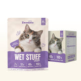 Zoomies Wet Stuff Lite Wet Cat Food Tuna in Bone Broth 85g pouch front view