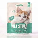 Zoomies Wet Stuff Lite Wet Cat Food Chicken Broth 85g pouch front view