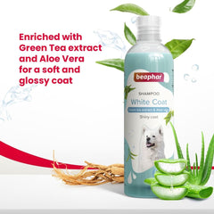 Beaphar White Coat Dog Shampoo – 250ml - dspetstore.com