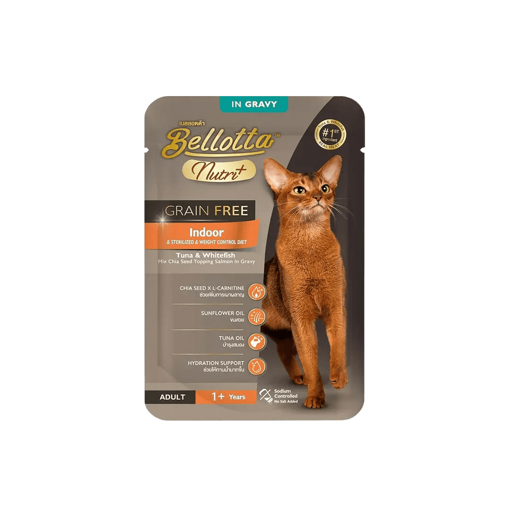 Bellotta Nutri+ Pouch Indoor Tuna Whitefish in Gravy Grain Free - dspetstore.com