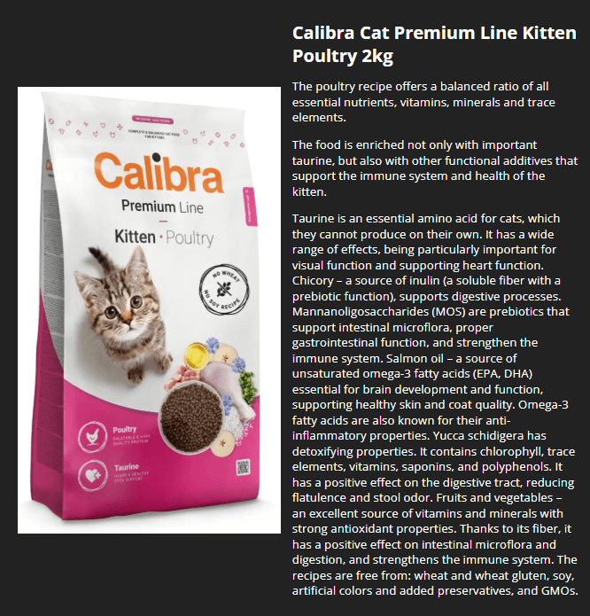Calibra Cat Premium Line Kitten Poultry Dry Cat Food - dspetstore.com