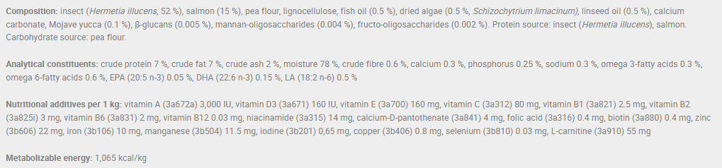 Calibra Hypoallergenic Wet Dog Food Insect Rich in Salmon - dspetstore.com