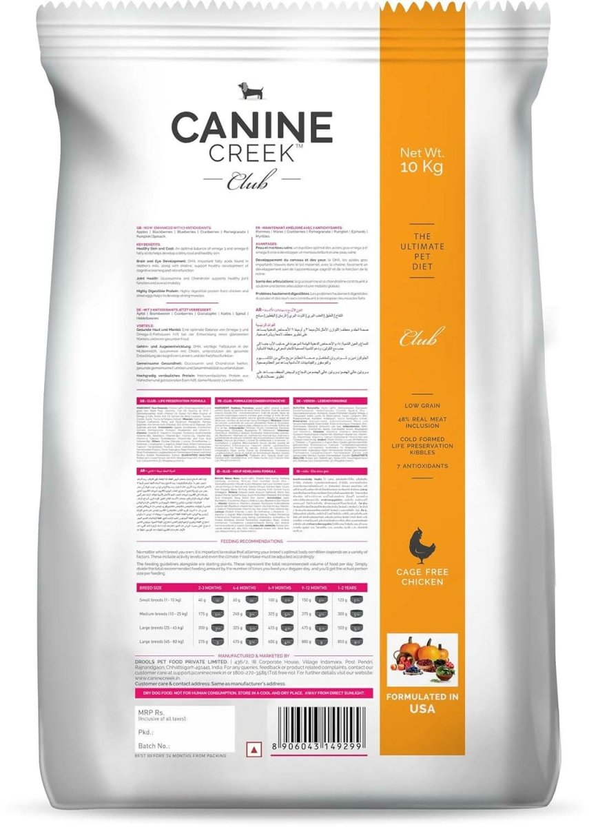 Canine Creek Club Dog Food - dspetstore.com