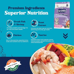 Carniwel Fresh Fish and Shrimp For Kitten Cat Dry Food - dspetstore.com