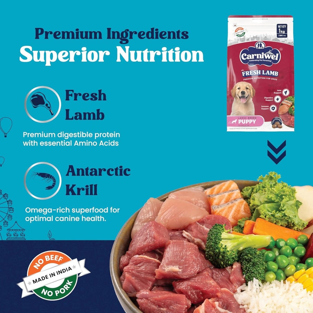 Carniwel Fresh Lamb Puppy Dry Dog Food - dspetstore.com