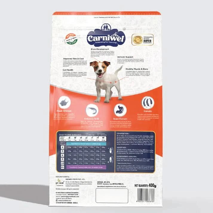 Carniwel with Fresh Chicken, Dry Dog Food for Small Dog, Puppy - dspetstore.com