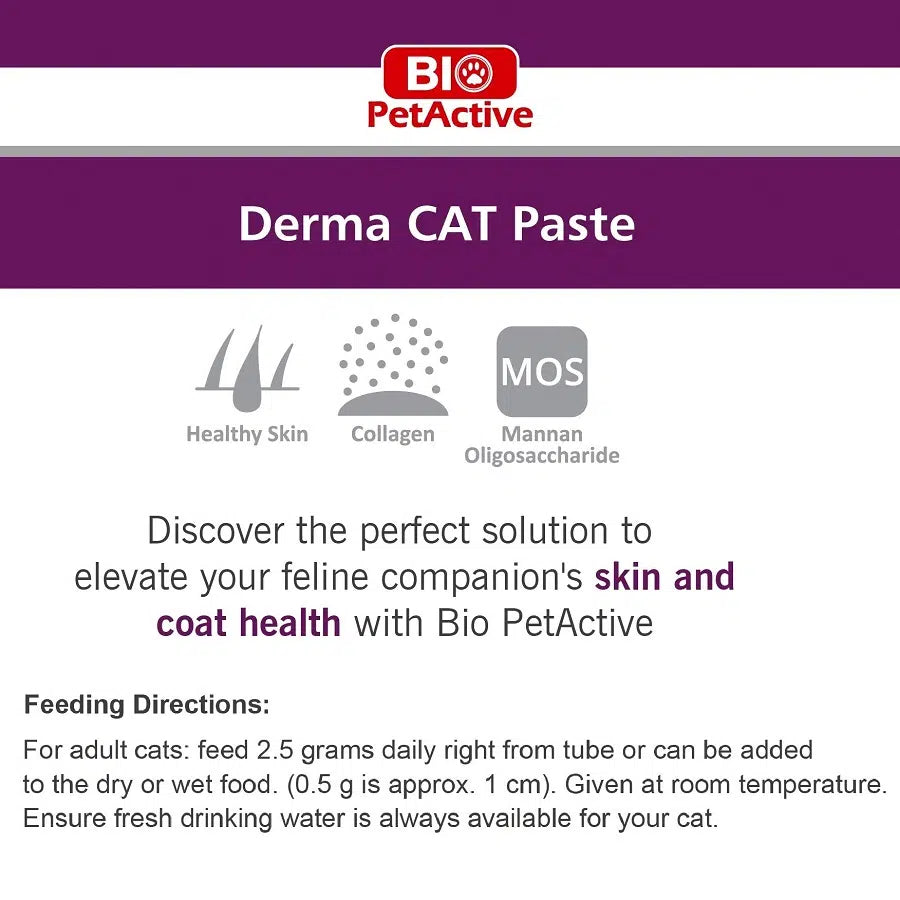 Cat paste to promote a shiny and lustrous coat