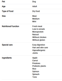 DIBAQ Sense Adult Dog Food Low Grain Fish - dspetstore.com