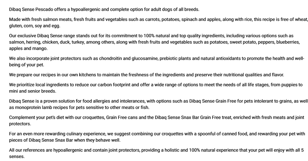 DIBAQ Sense Adult Dog Food Low Grain Fish - dspetstore.com