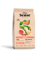 DIBAQ Sense Adult Dog Low Grain Fish Food for healthy dogs.
Low grain fish food for dogs, vet recommended for sensitive dogs.

