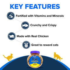 Drools Cat Treat Biscuits – Real Chicken Flavor – 400g Jar - dspetstore.com