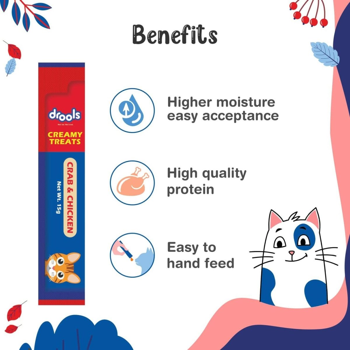 Drools Creamy Treats for Cats Crab & Chicken - dspetstore.com