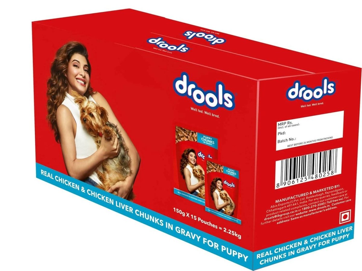 Drools Puppy Wet Dog Food Real Chicken and Chicken Liver Chunks in Gravy - dspetstore.com
