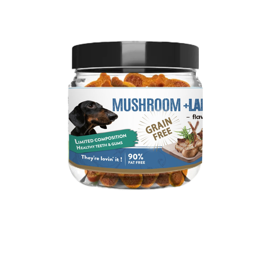 DynamicSales (India) Grain-Free Dog Treats – Mushroom & Lamb Flavour.
