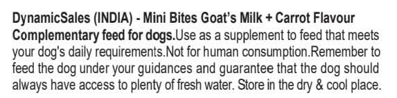 DynamicSales Hypoallergenic Dog Treats – Healthy Skin & Coat Mini Bites, Carrot Flavour - dspetstore.com