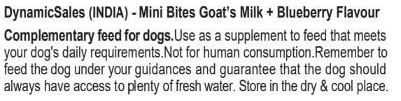DynamicSales (India) Hypoallergenic Dog Treats – Healthy Skin & Coat Mini Bites, Blueberry Flavour - dspetstore.com