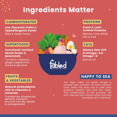 Fabled Happy to Sea Fresh Salmon Tuna White Fish and Cod Adult Dog Dry Food - dspetstore.com