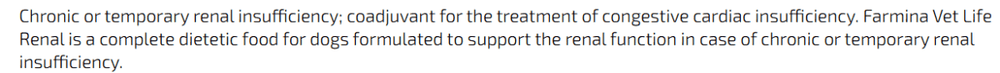 Farmina Vet Life Renal Dry Dog Food - dspetstore.com