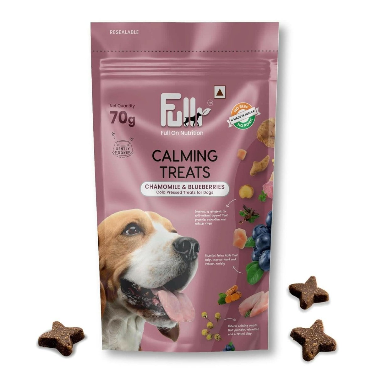 Fullr Calming Cold Pressed Dog Treats, 70g (Pack of 1) - dspetstore.com