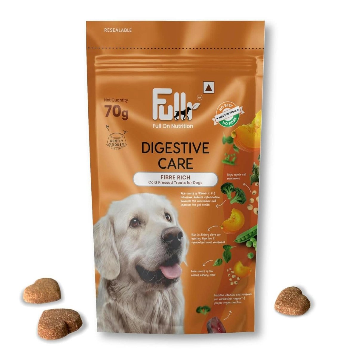Fullr Digestive Cold Pressed Dog Treats, 70g (Pack of 1) - dspetstore.com