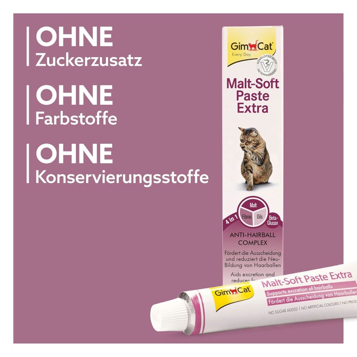 GimCat Malt Soft Paste Extra Anti Hairball (50g) - dspetstore.com