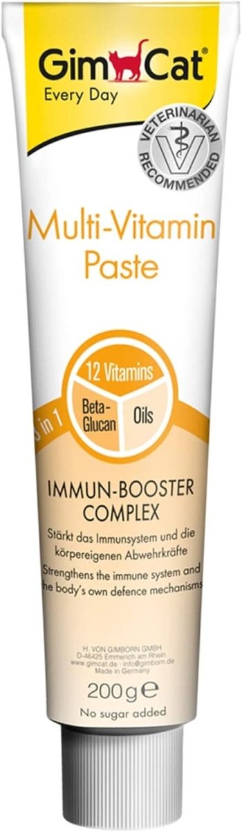 Gimcat Multi Vitamin Daily Immune Support Paste For Cats, 50g - dspetstore.com