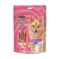 Goodies Chicken Liver & Bacon Spiral Twist Stick Dog Treats - dspetstore.com